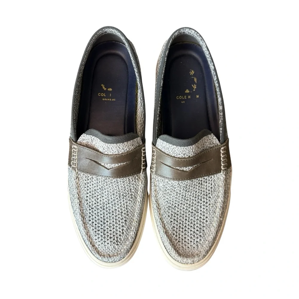 Men's Cole‎ Haan Black and White Slip-On Loafers